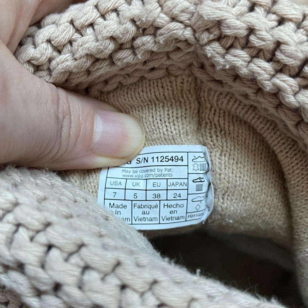 UGG Shaina Beige Knit Cuff Boots - Picture 9 of 11